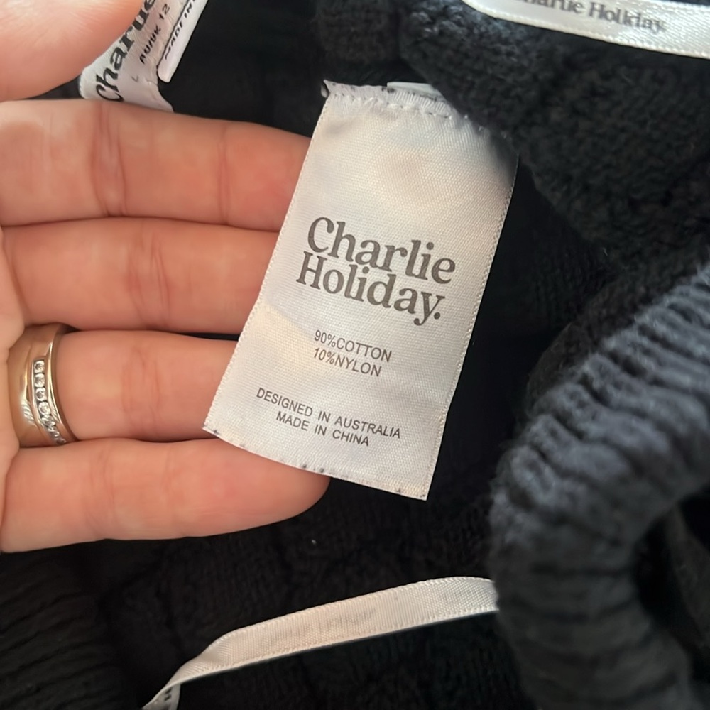 CHARLIE HOLIDAY PIPER PANT - BLACK - Picture 7 of 8